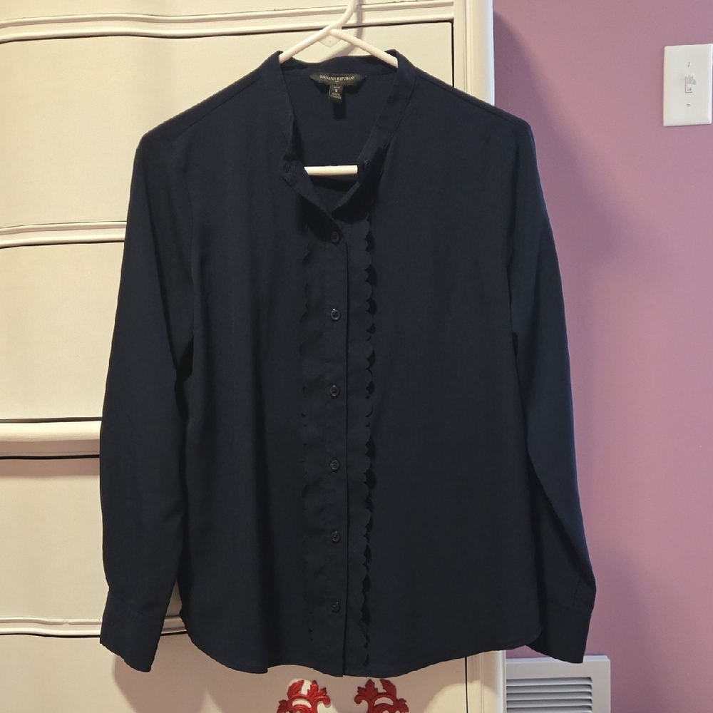 Banana Republic Navy Button-Down Shirt